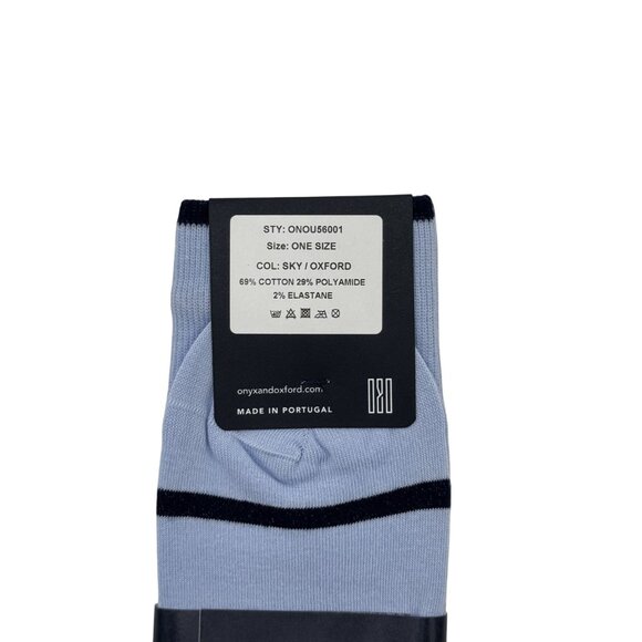 NEW Made in Portugal Onyx & Oxford Socks One Size Cotton Elegant striped socks - Picture 9 of 14